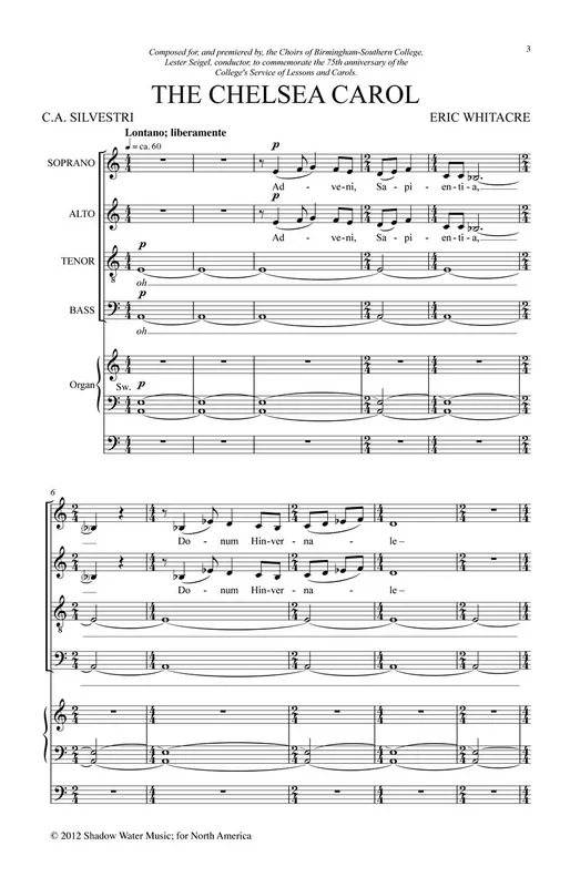 Whitacre: The Chelsea Carol