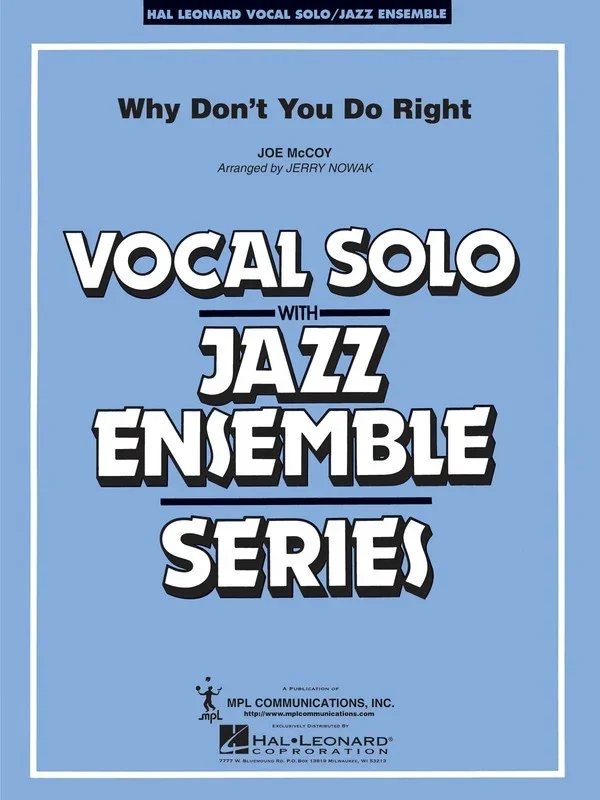 Why Dont You Do Right VoJunior Ensemble 3-4 (Music Score/Parts)
