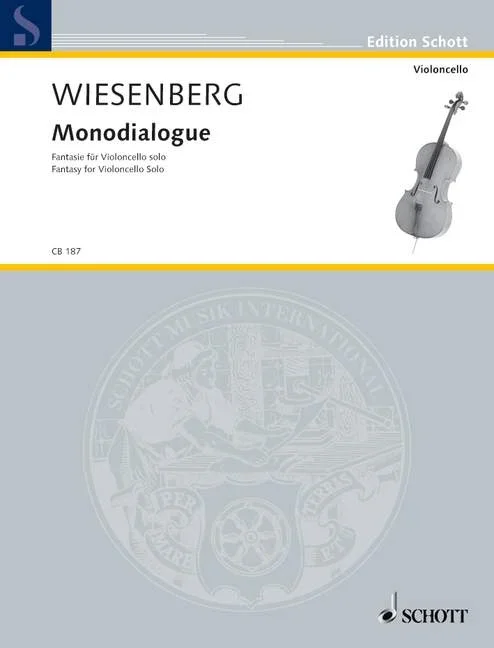 Wiesenberg, Menachem : Wiesenberg, Menachem : Monodialogue, Fantasy for cello solo – cello – Schott Digital