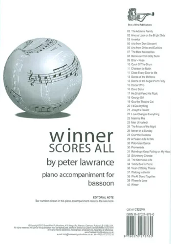 Winner Scores All: Bassoon Piano Accompaniment (Lawrance)
