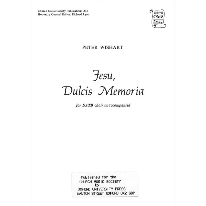 Wishart, Peter – Jesu, Dulcis Memoria