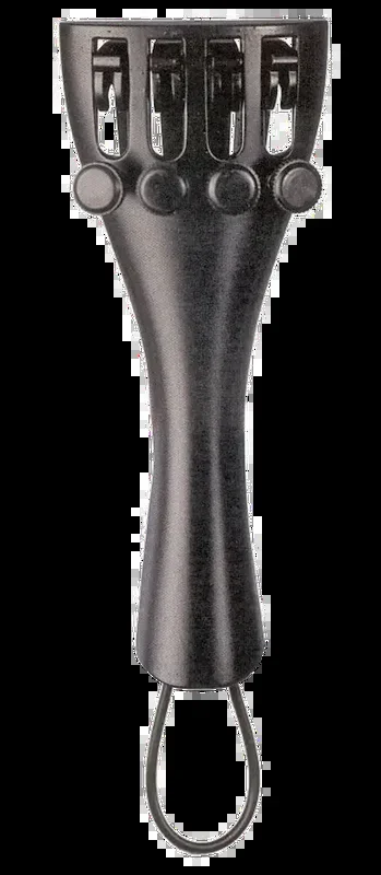 Wittner 15 1/2-16 1/2 Size Viola Tailpiece Black Plastic with 4 String Adjusters