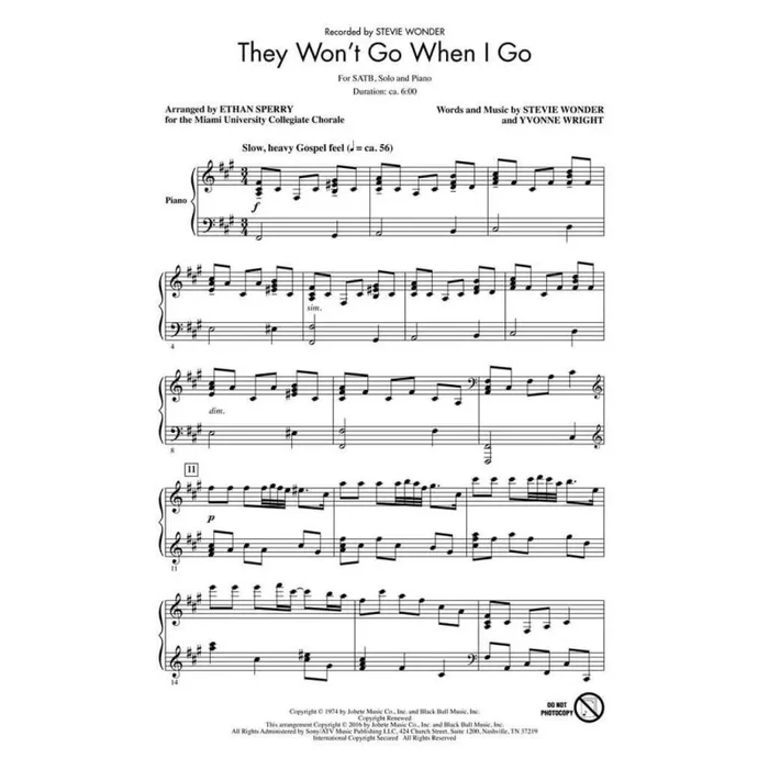 Wright & Wonder – They Won’t Go When I Go