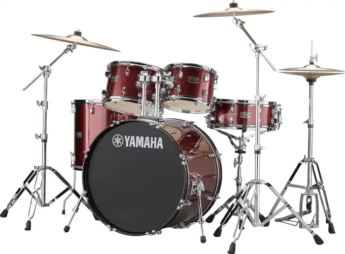 Yamaha Rydeen Burgundy Glitter 20″ Shell Pack Hardware and Cymbals