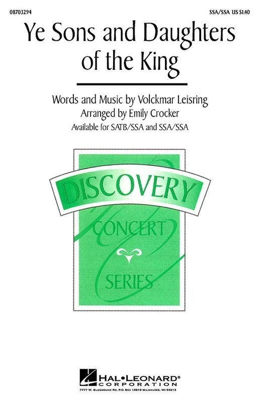 Ye Sons And Daughters Of The King SSA/SATB (Octavo)